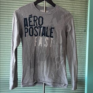 Aeropostale Gray Long Sleeve Tee with Logo